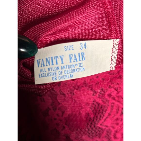 Vintage Vanity Fair Pink Lace Mesh Teddy Womens Size 34‎ - Picture 3 of 6